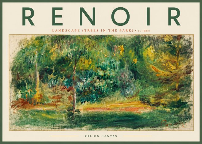 Renoir Landscape (Trees in the Park) No5 - Affiche