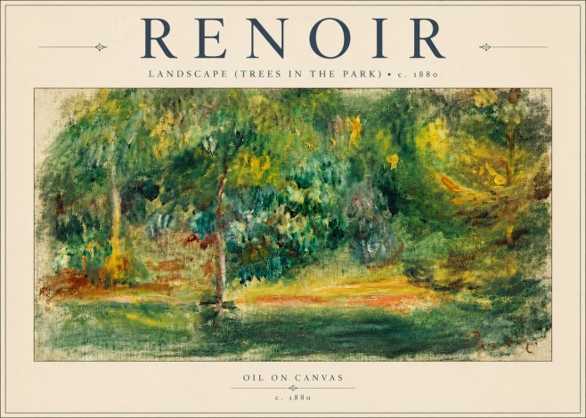 Renoir Landscape (Trees in the Park) No6 - Affiche