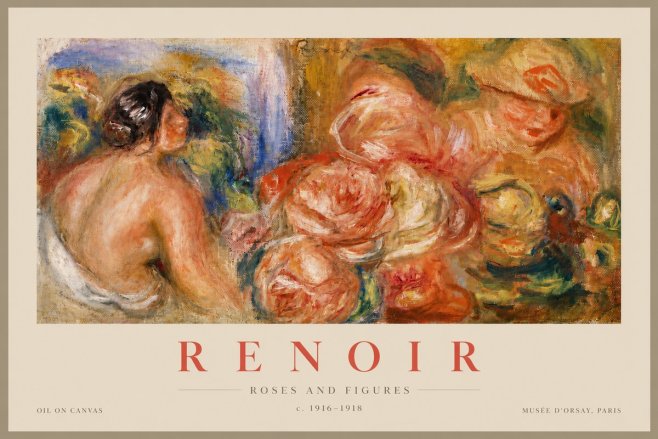 Renoir Roses and Figures No4 - Affiche
