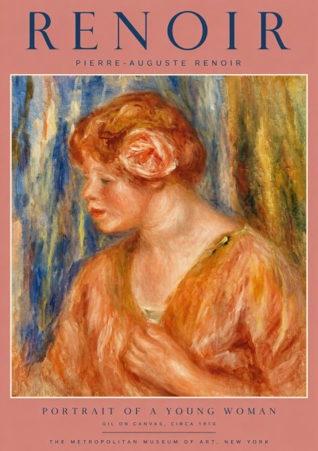 Renoir Portrait of a Young Woman I No2 - Affiche