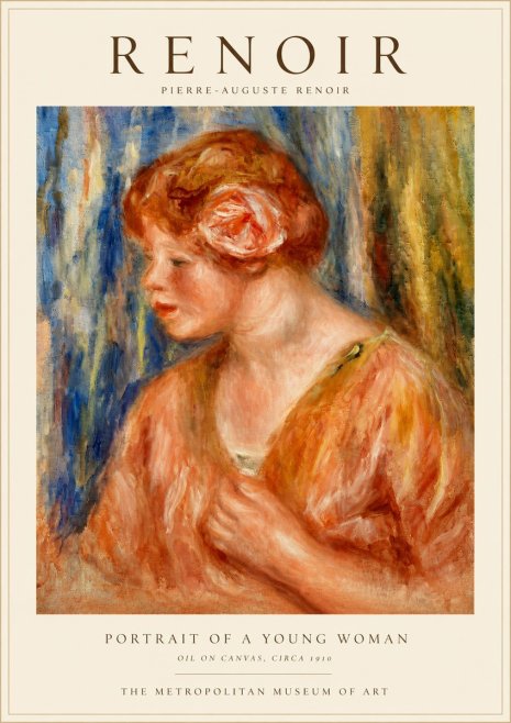 Renoir Portrait of a Young Woman I No3 - Affiche