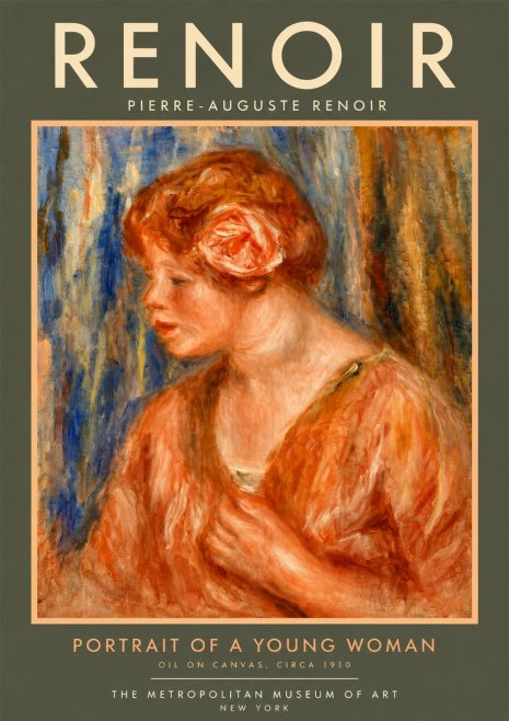 Renoir Portrait of a Young Woman No6 - Affiche