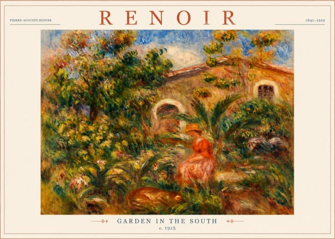 Renoir Garden in the South No3 - Affiche