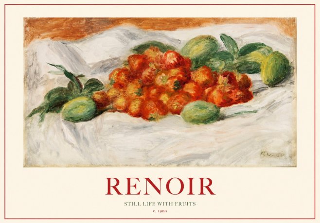 Renoir Still Life with Fruits No1 - Affiche