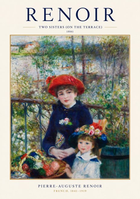 Renoir Two Sisters (on the Terrace) No1 - Affiche