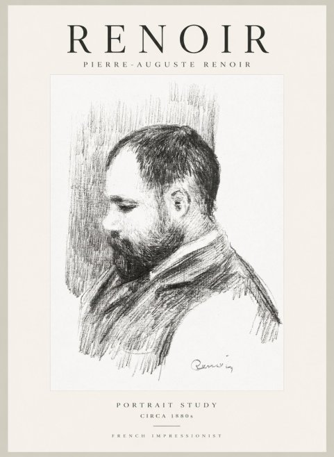 Renoir Portrait Study I No1 - Affiche