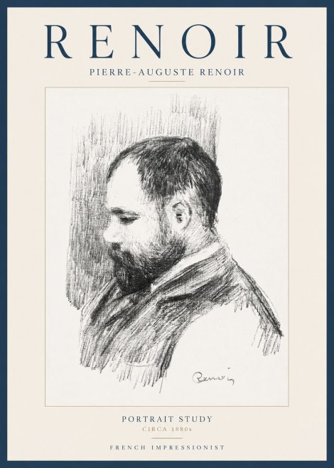Renoir Portrait Study I No2 - Affiche