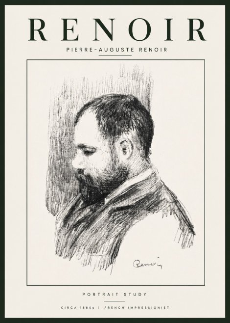 Renoir Portrait Study I No6 - Affiche