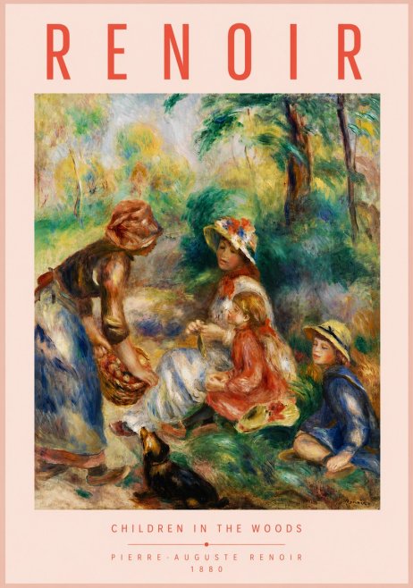 Renoir Children in the Woods No4 - Affiche