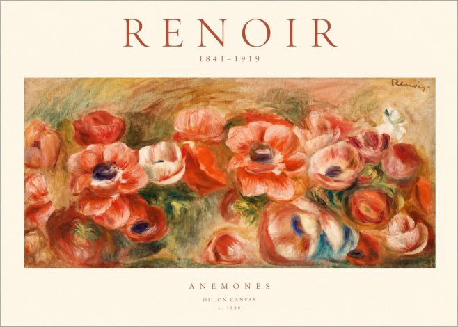 Renoir Anemones No1 - Affiche