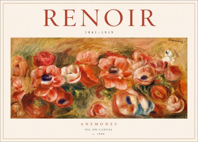 Renoir Anemones No2 - Affiche