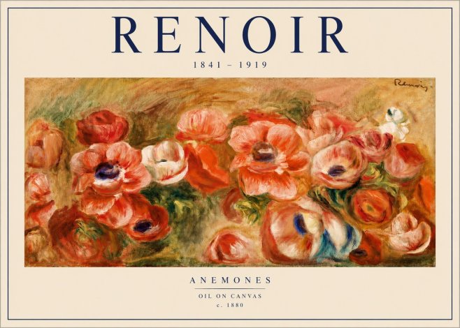 Renoir Anemones No3 - Affiche
