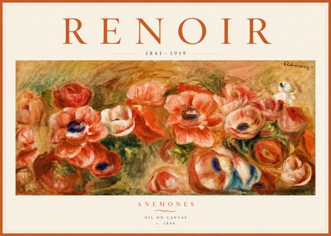 Renoir Anemones No4 - Affiche