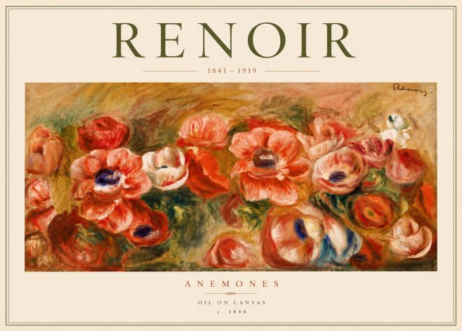 Renoir Anemones No5 - Affiche