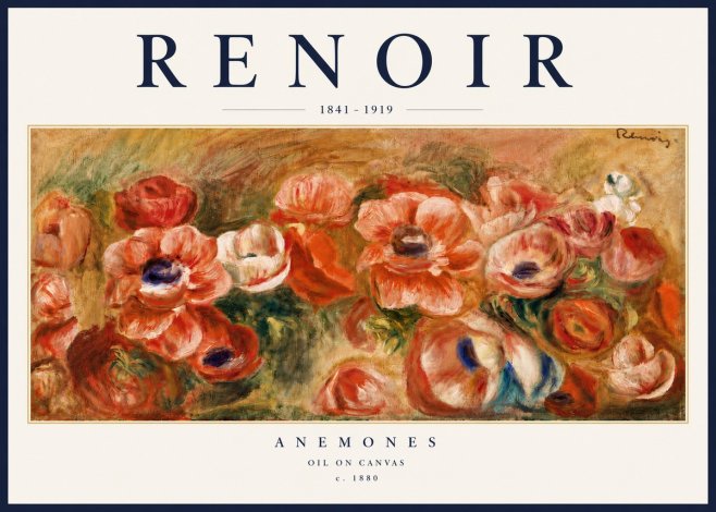 Renoir Anemones No6 - Affiche