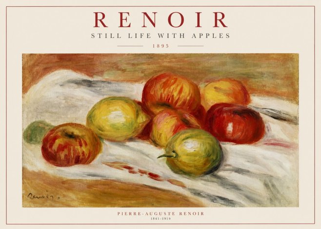 Renoir Still Life with Apples No1 - Affiche
