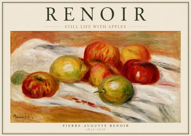 Renoir Still Life with Apples No2 - Affiche