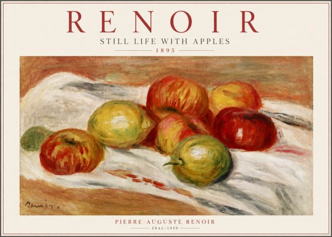 Renoir Still Life with Apples No6 - Affiche