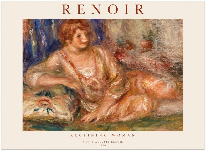 Renoir Reclining Woman No1 - Affiche