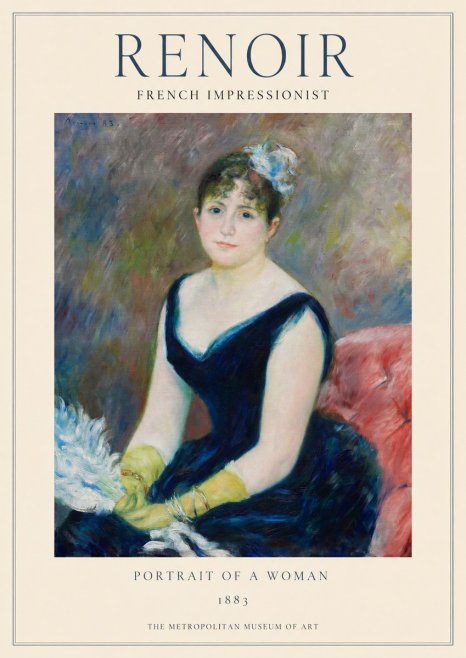 Renoir Portrait of a Woman I No1 - Affiche