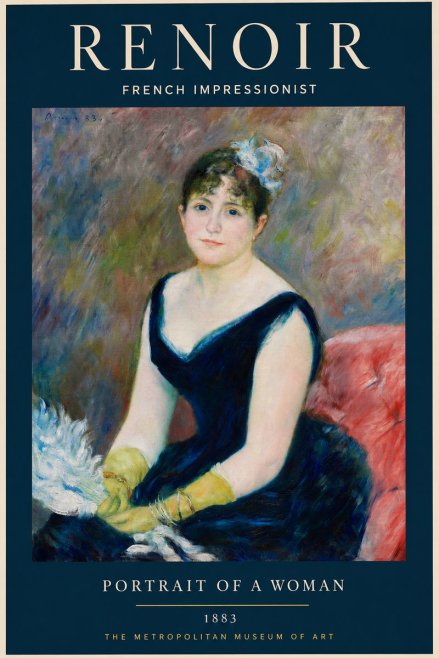 Renoir Portrait of a Woman No4 - Affiche
