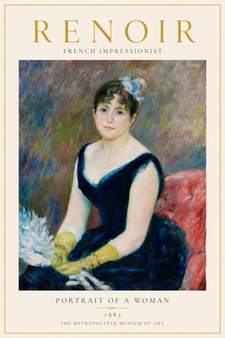 Renoir Portrait of a Woman No5 - Affiche