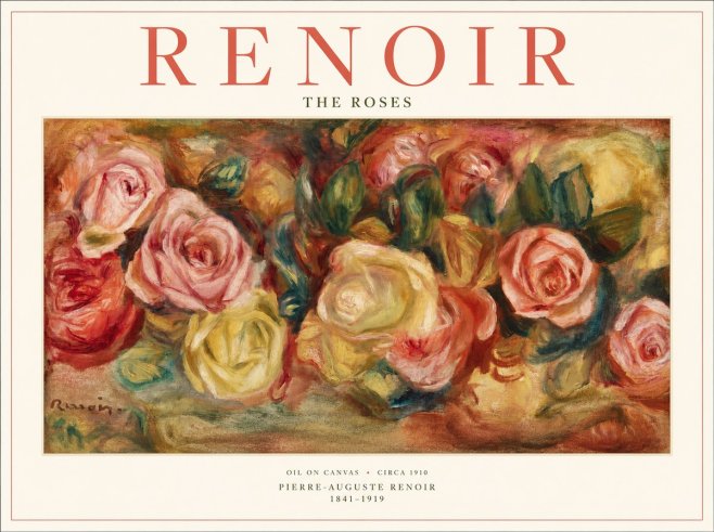 Renoir The Roses No1 - Affiche