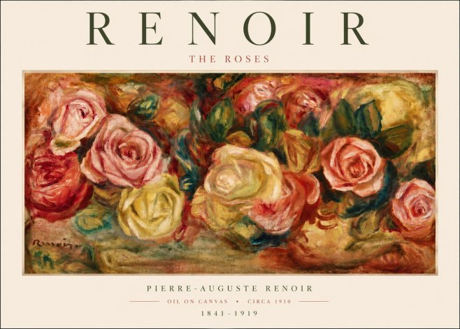 Renoir The Roses No4 - Affiche
