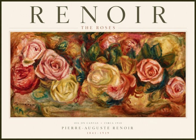 Renoir The Roses No5 - Affiche