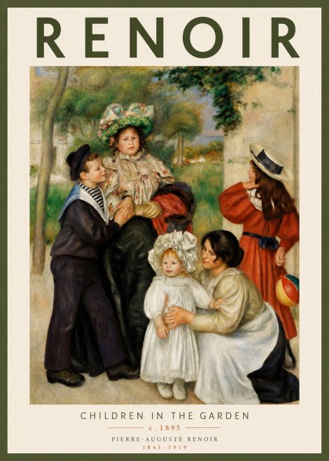 Renoir The Children of the Artist No3 - Affiche