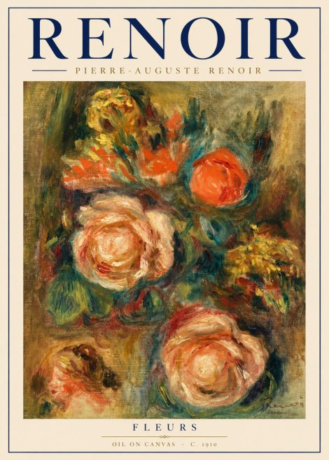 Renoir Fleurs No3 - Affiche