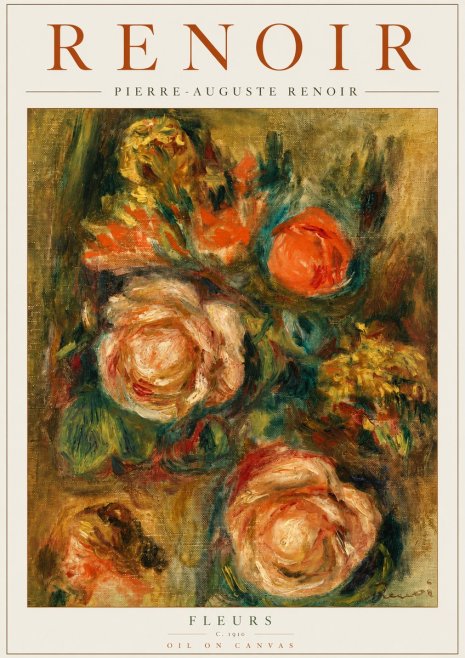 Renoir Fleurs No4 - Affiche