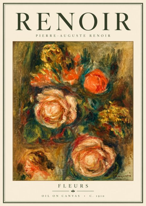 Renoir Fleurs No5 - Affiche