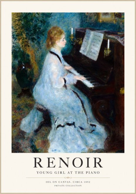 Renoir Young Girl at the Piano No1 - Affiche
