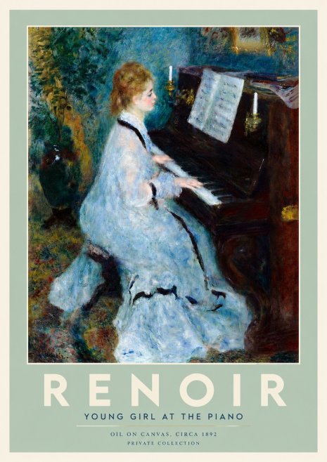 Renoir Young Girl at the Piano No3 - Affiche
