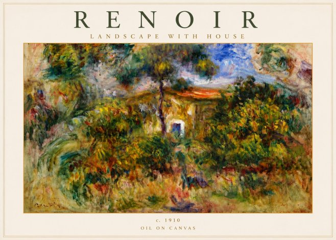 Renoir Landscape with House I No4 - Affiche