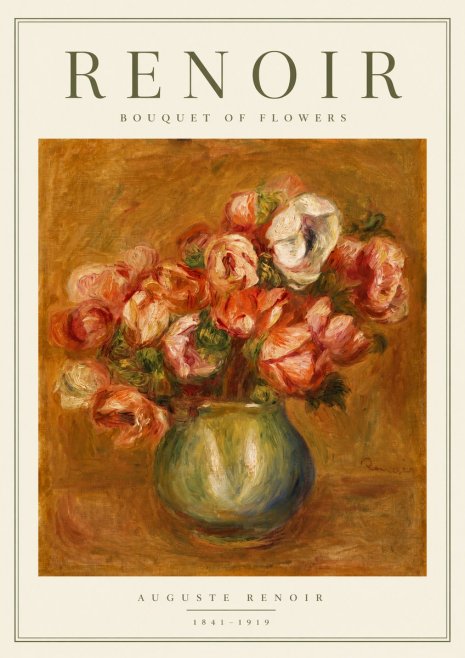 Renoir Bouquet of Flowers I No3 - Affiche