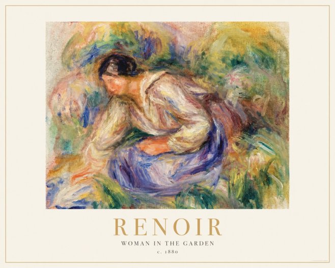 Renoir Woman in the Garden No1 - Affiche