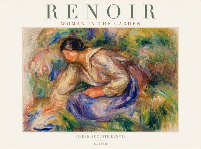 Renoir Woman in the Garden No3 - Affiche