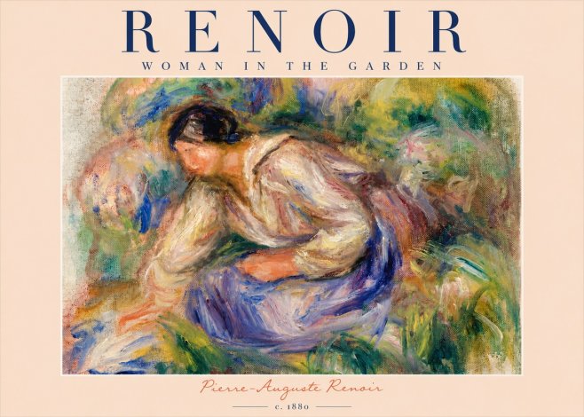 Renoir Woman in the Garden No4 - Affiche
