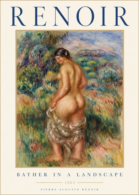 Renoir Bather in a Landscape No1 - Affiche
