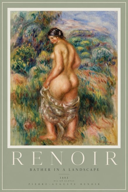 Renoir Bather in a Landscape No2 - Affiche