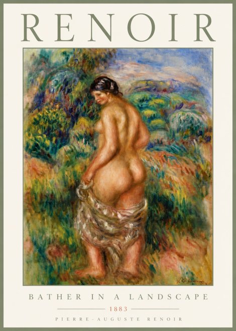 Renoir Bather in a Landscape No6 - Affiche