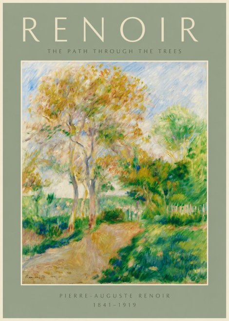 Renoir The Path Through the Trees No2 - Affiche