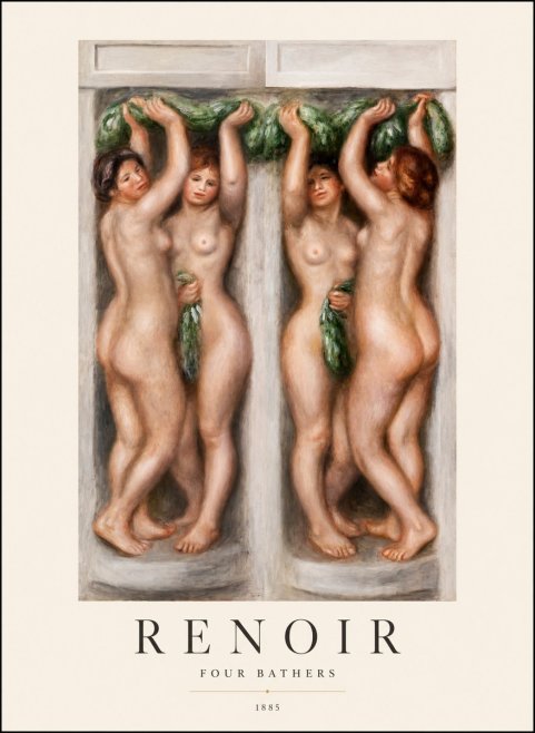 Renoir Four Bathers No1 - Affiche