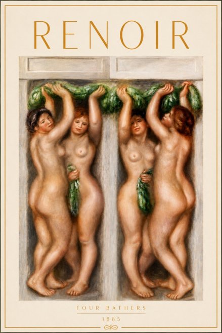 Renoir Four Bathers No4 - Affiche