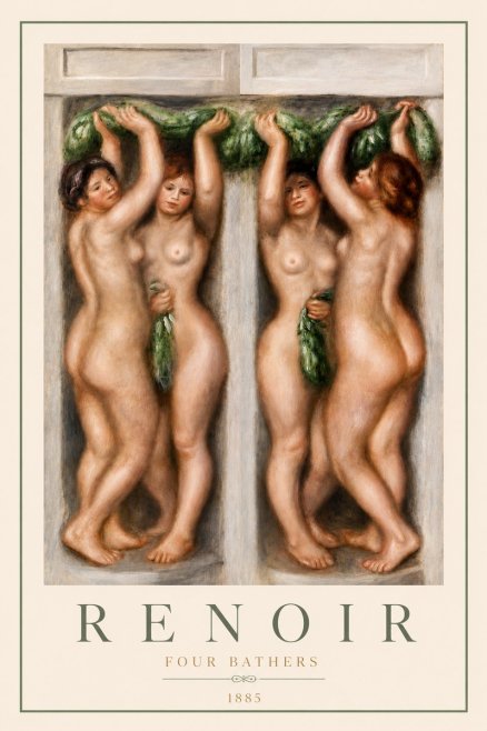 Renoir Four Bathers No5 - Affiche