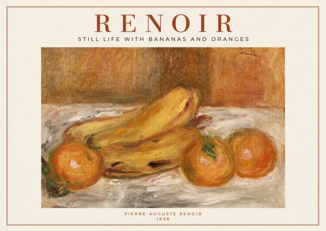 Renoir Still Life with Bananas and Oranges No1 - Affiche