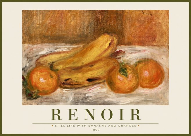 Renoir Still Life with Bananas and Oranges No2 - Affiche