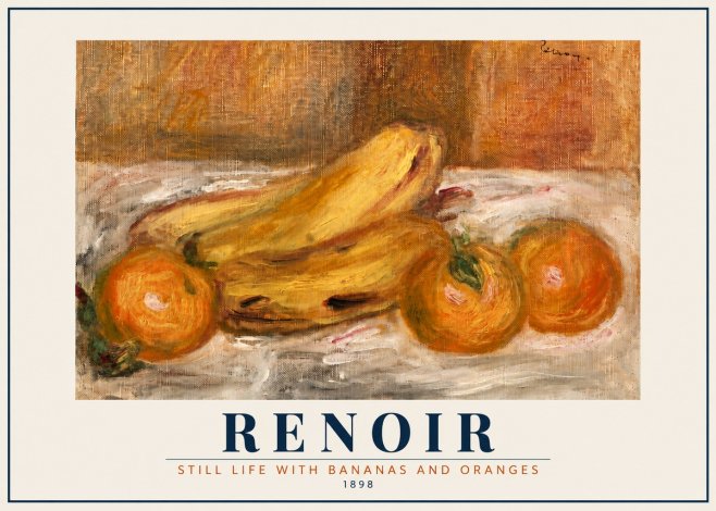 Renoir Still Life with Bananas and Oranges No5 - Affiche